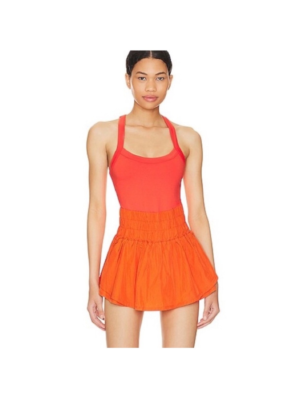 FP Movement by Free People Orange Red Racerback Jumpsuit